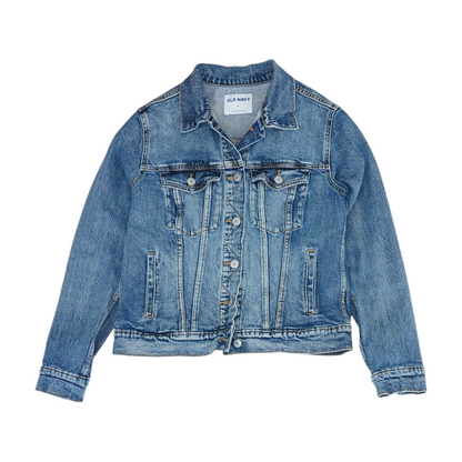 Blue Solid Denim Jacket
