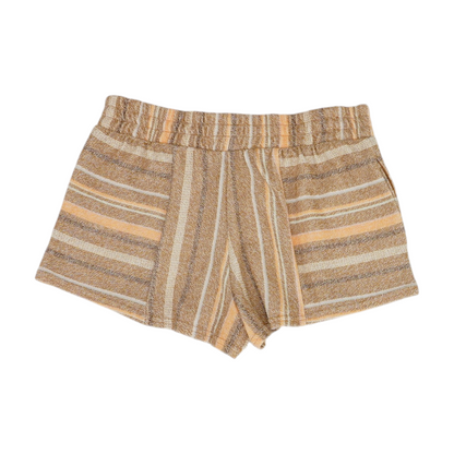 Brown Striped Active Shorts