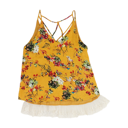 Mustard Floral Blouse