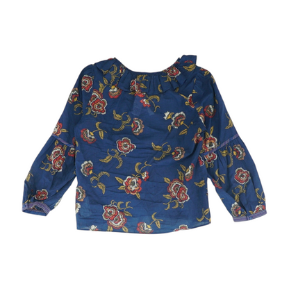 Navy Floral Blouse