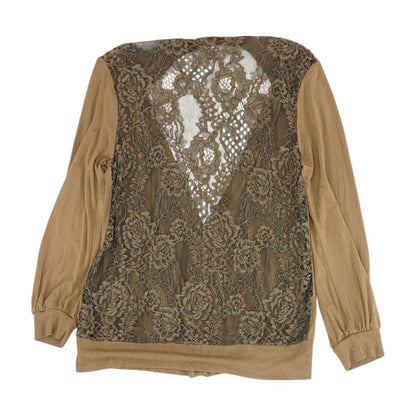 Brown Solid Long Sleeve Blouse