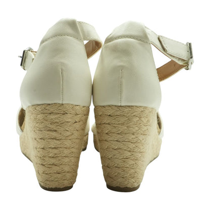 Ivory Wedged Sandals