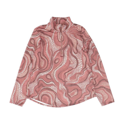 Mauve Graphic 1/4 Zip Pullover