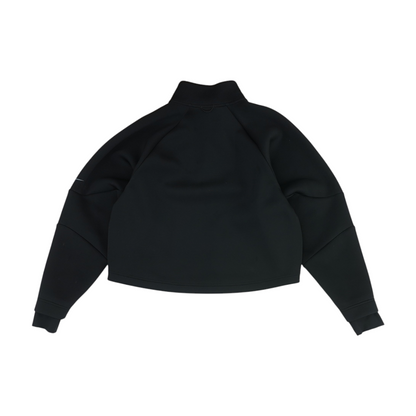 Black Solid 1/4 Zip Pullover