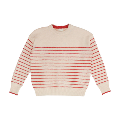 Pink Striped Pullover Sweater