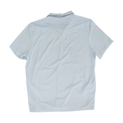 Blue Striped Short Sleeve Polo