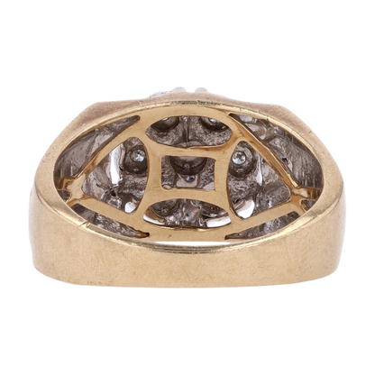 1/10 ctw 10K Two-Tone Gold Diamond Statement Ring