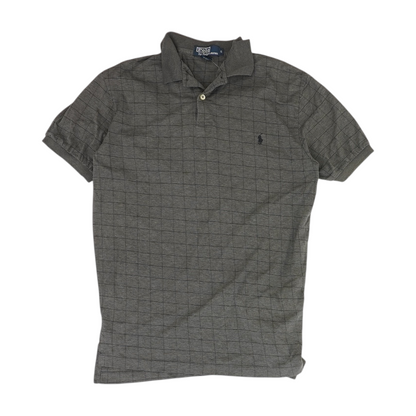 Gray Check Short Sleeve Polo