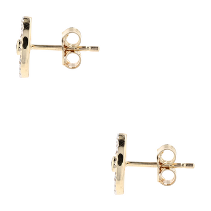 1/6 ctw 14K Yellow Gold Diamond Stud Earrings