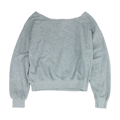 Gray Solid Sweatshirt Pullover