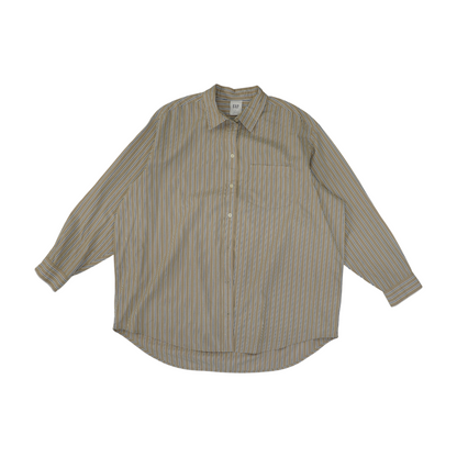 Tan Striped Button Down