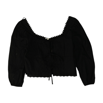 Black Cropped Blouse
