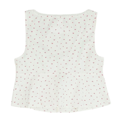 White Floral Blouse