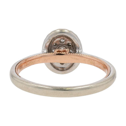 1/3 Ct 10K White Gold Oval Cluster Diamond Engagement Style Ring