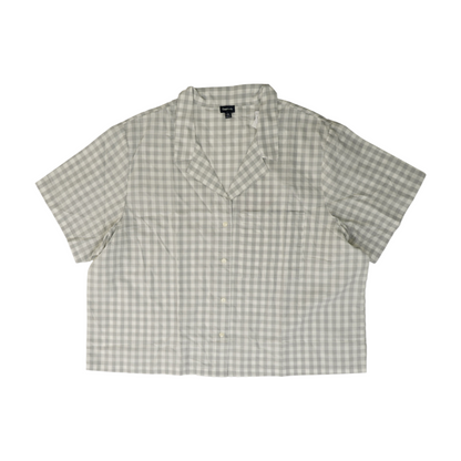 Gray Check Pajama Top