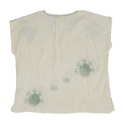 Beige Embroidery Detail Blouse