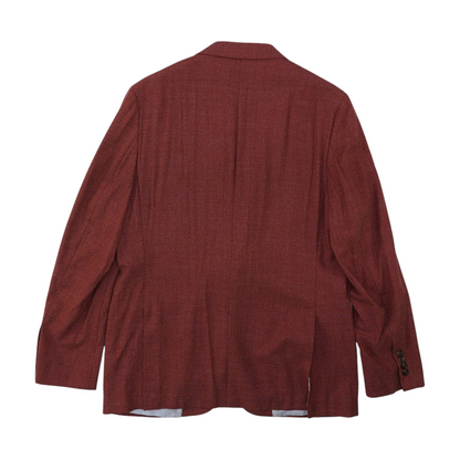 Red Long Solid Sport Coat