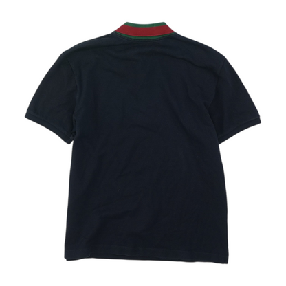 2020 Navy Web Collar Cotton Piquet Polo