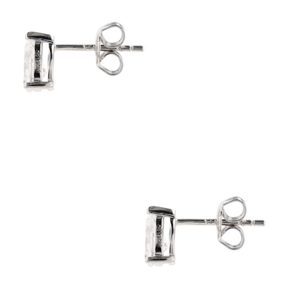 1 ctw Sterling Silver Lab Grown Diamond Stud Earrings