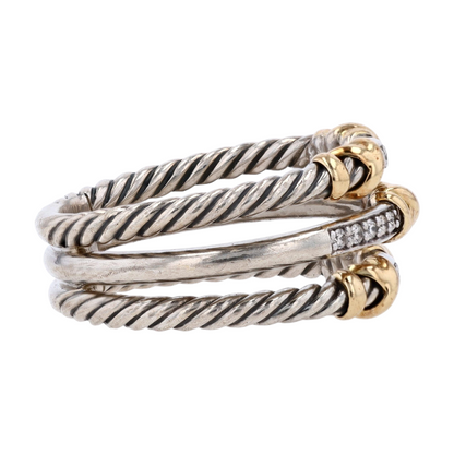 Sterling Silver Diamond Band Ring