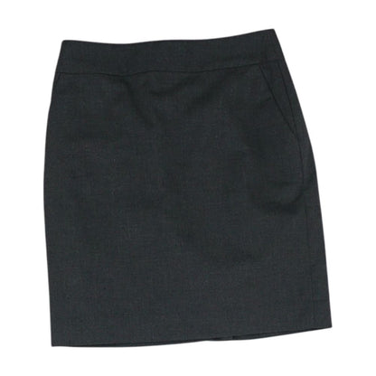 Charcoal Solid Midi Skirt