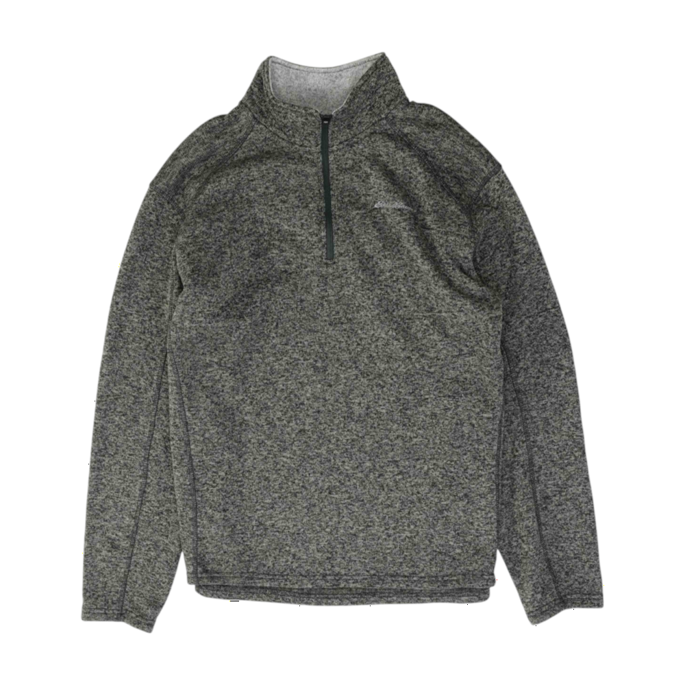 Gray Solid 1/4 Zip Pullover