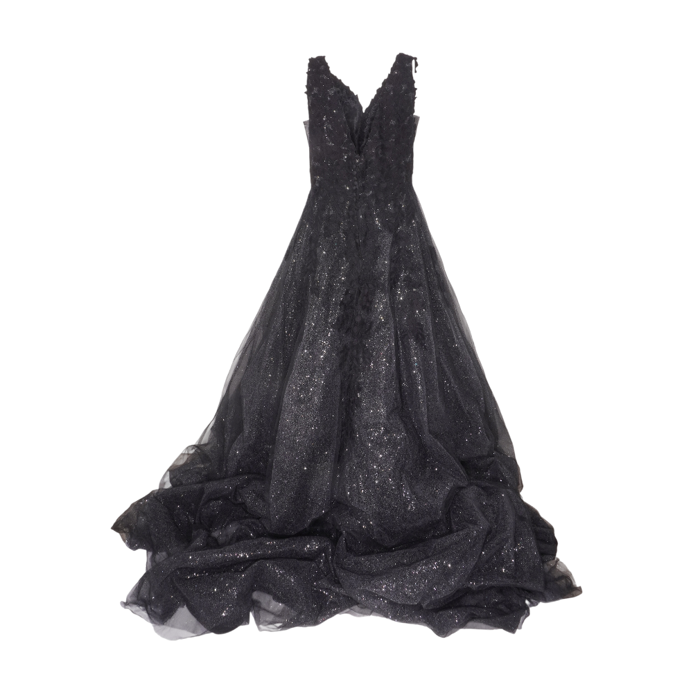 Black Lace Maxi Formal Dress