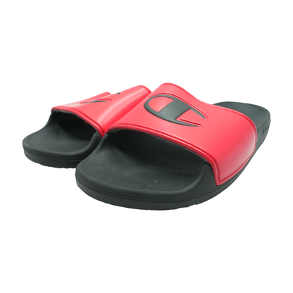 Red Athletic Slides Shoes