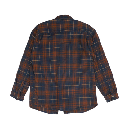 Navy Plaid Flannel Button Down