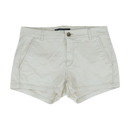 Beige Solid Chino Shorts