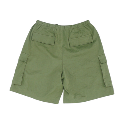 Green Solid Active Shorts