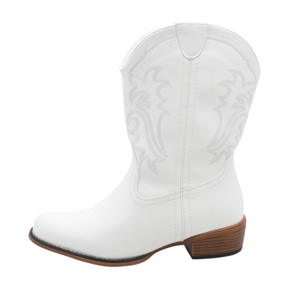 White Western Boots