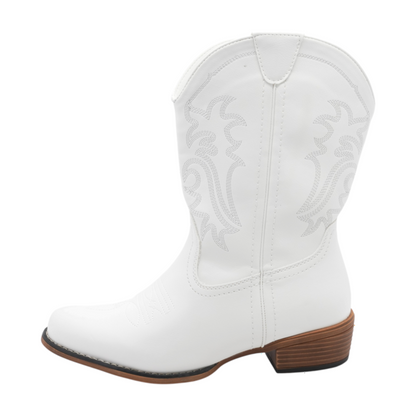 White Western Boots