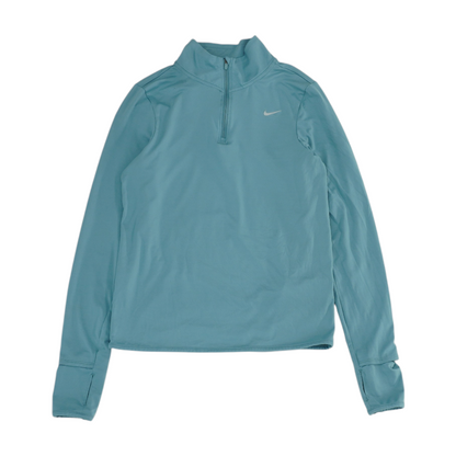 Blue Solid 1/4 Zip Pullover
