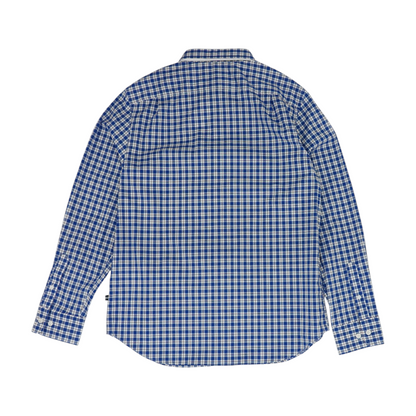 Blue Plaid Long Sleeve Button Down