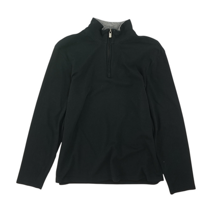 Black Solid 1/4 Zip Pullover