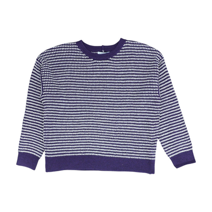 Purple Striped Pullover Sweater