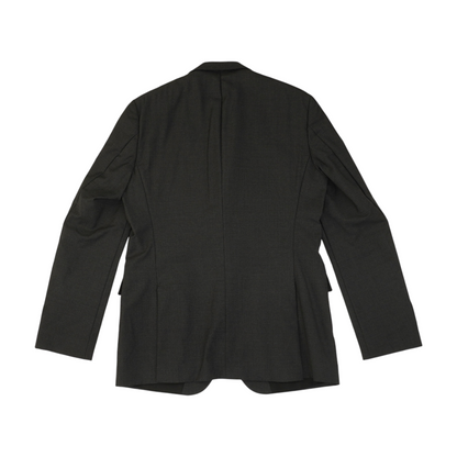 Gray Solid Suit Jacket