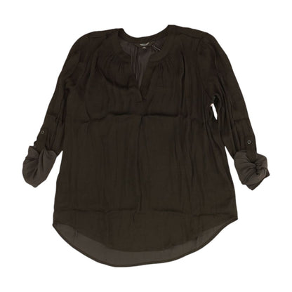 Black Solid Long Sleeve Blouse