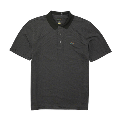 Black Striped Short Sleeve Polo