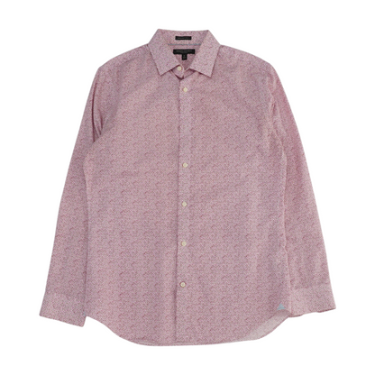 Pink Floral Long Sleeve Button Down