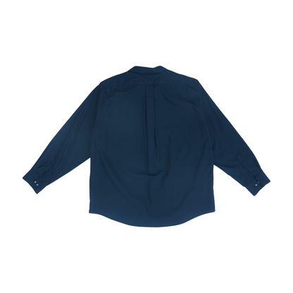Black Solid Long Sleeve Button Down