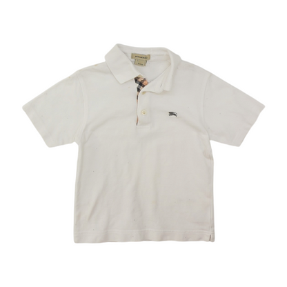 White Short Sleeve Polo
