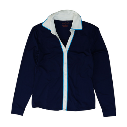 Navy Button Down