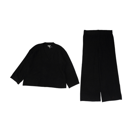 Black Solid Pajama Set