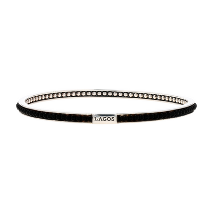 Sterling Silver Onyx Bangle Bracelet
