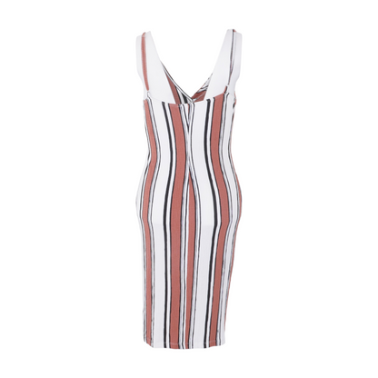 Multi Striped Midi Dress