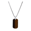 David Yurman Sterling Silver Tiger Eye Pendant Necklace – Image 1