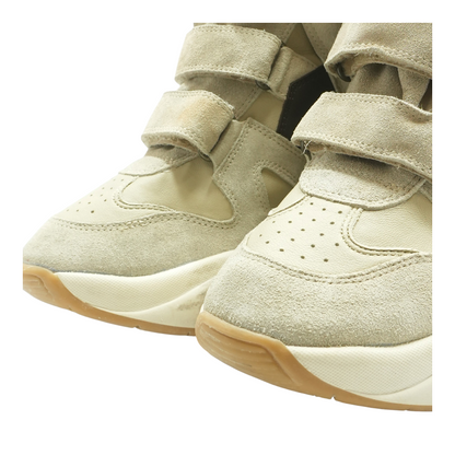 Beige and Brown Balskee Leather Sneakers