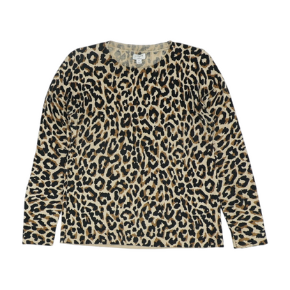 Tan Animal Print Pullover Sweater